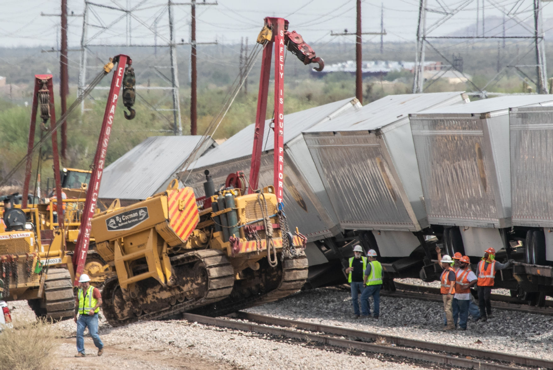 Union Pacific train derailment in Marana